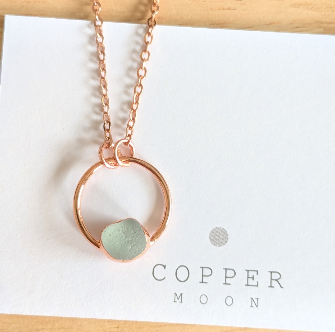 Seaglass Moon Necklace