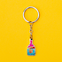 Keyring Plain Background Highland Cow