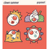 'Clown Summer' Sticker Sheet