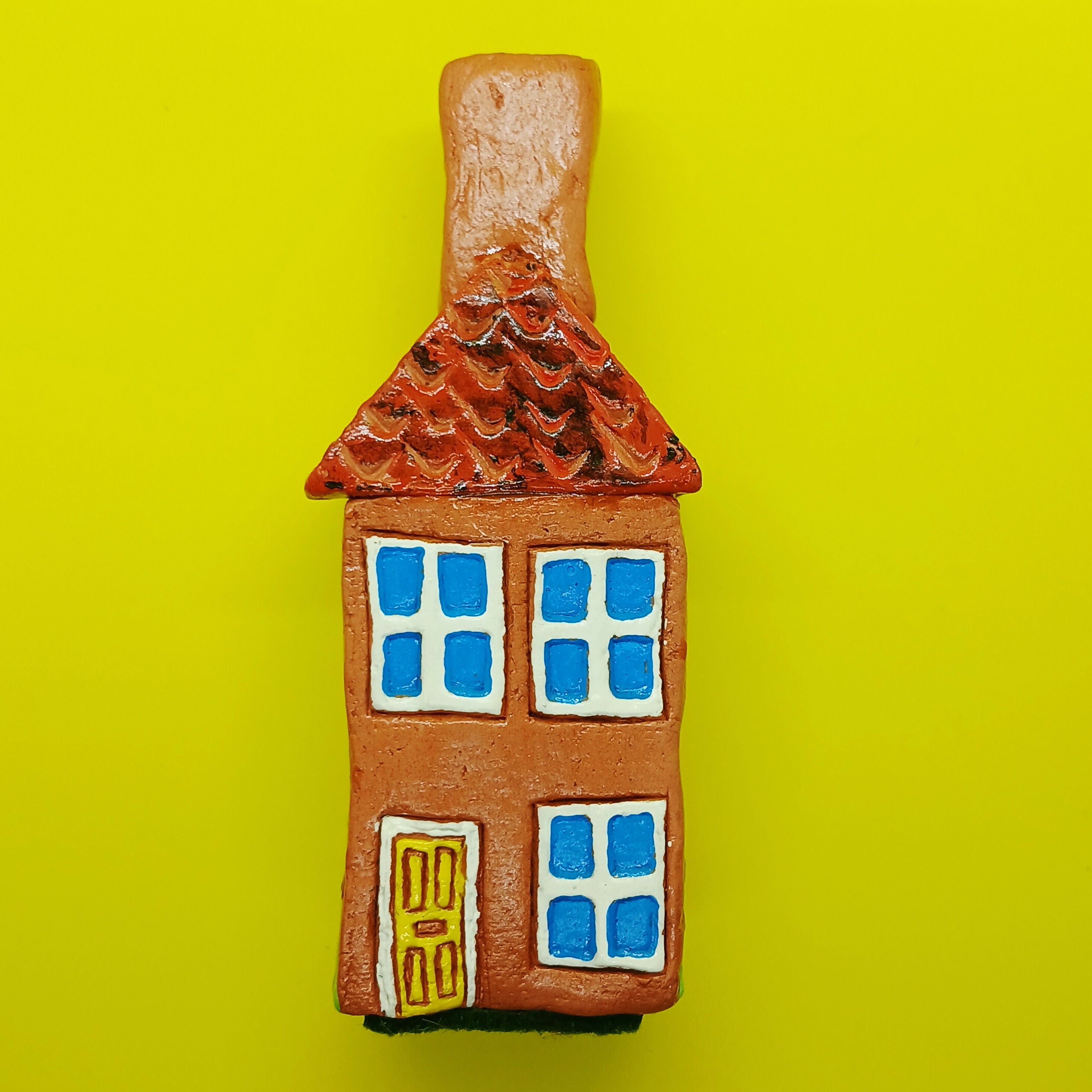 Clay House with Big Windows