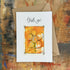 Abstract Sparkle Flower Thank You Card in Yellow