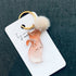 Hand-Poured Vibrant Mica Powder Resin Cat Keyring, Bag Charm with a Pom Pom