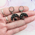 Handmade Half Moon And Silver Star Charms Resin Huggie Hoops