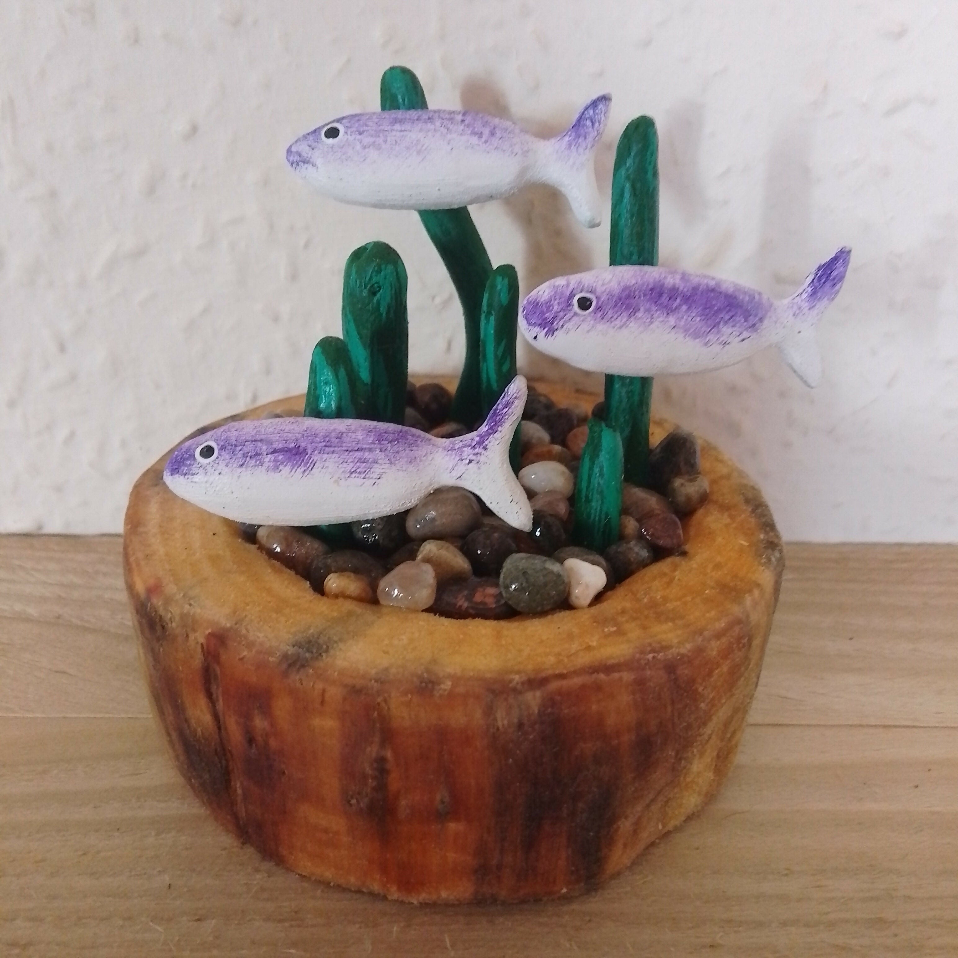 Fish On Wood Slice