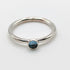 Sterling Silver Hammered Gemstone Stacking Ring - Handmade