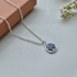 Blue China Necklace No. 1 - Handmade Polymer Clay Necklace