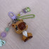 Capybara Toy Purple and Green Trinket Keychain