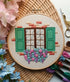 Preprinted Embroidery Pattern For Beginners - Window Flowers