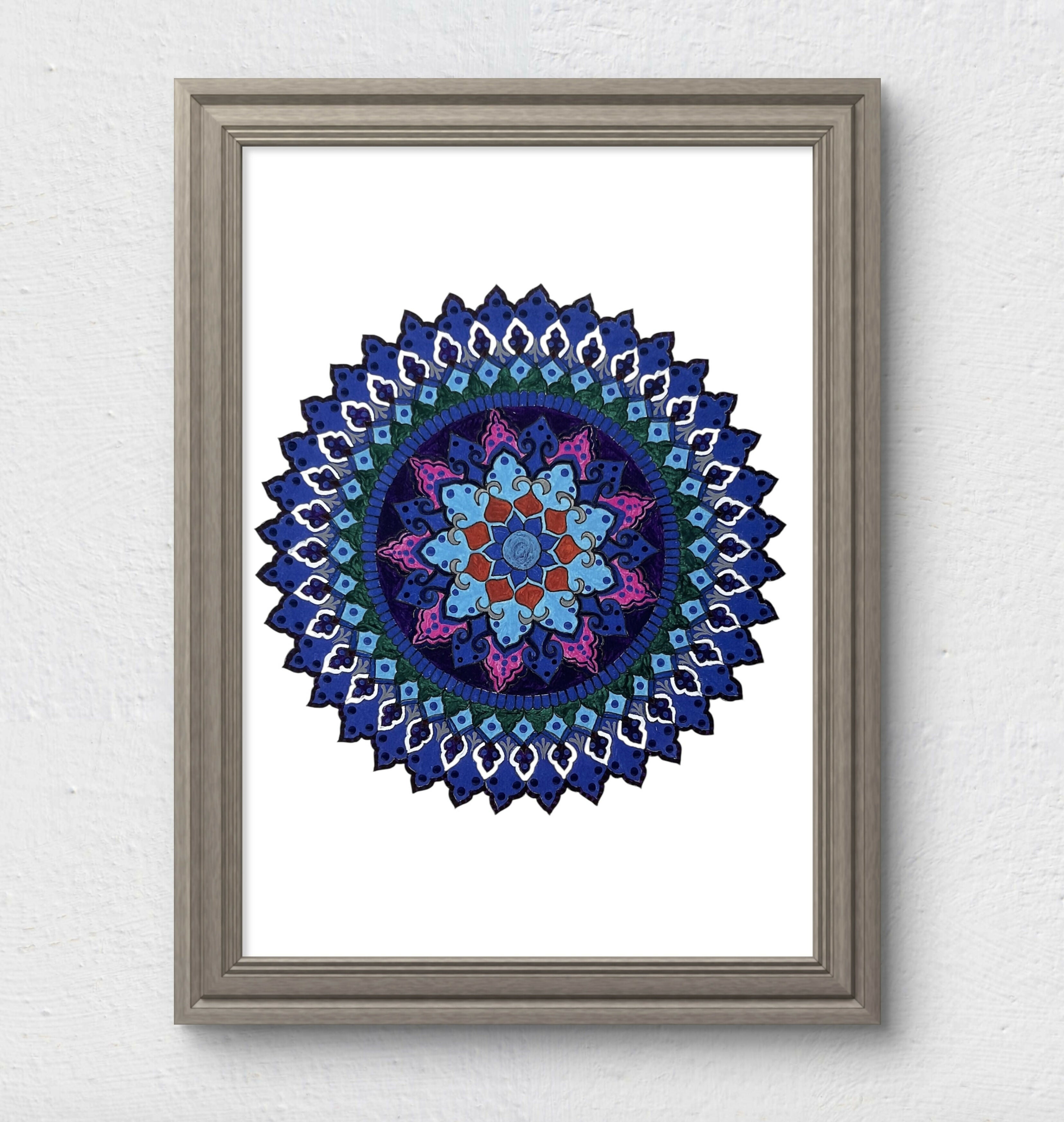 A4 Print - Blue Mandala