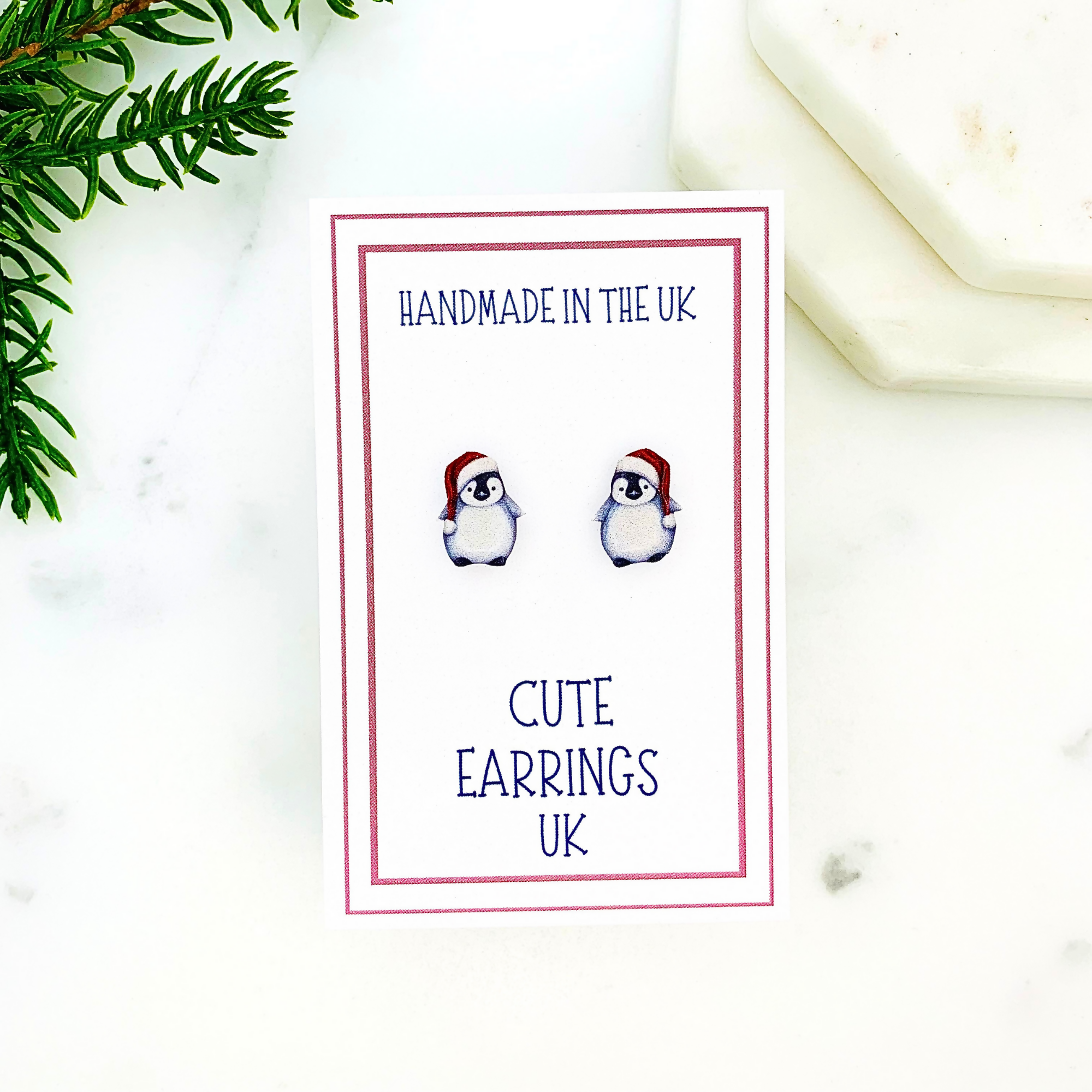 Baby Christmas Penguin In Santa Hat