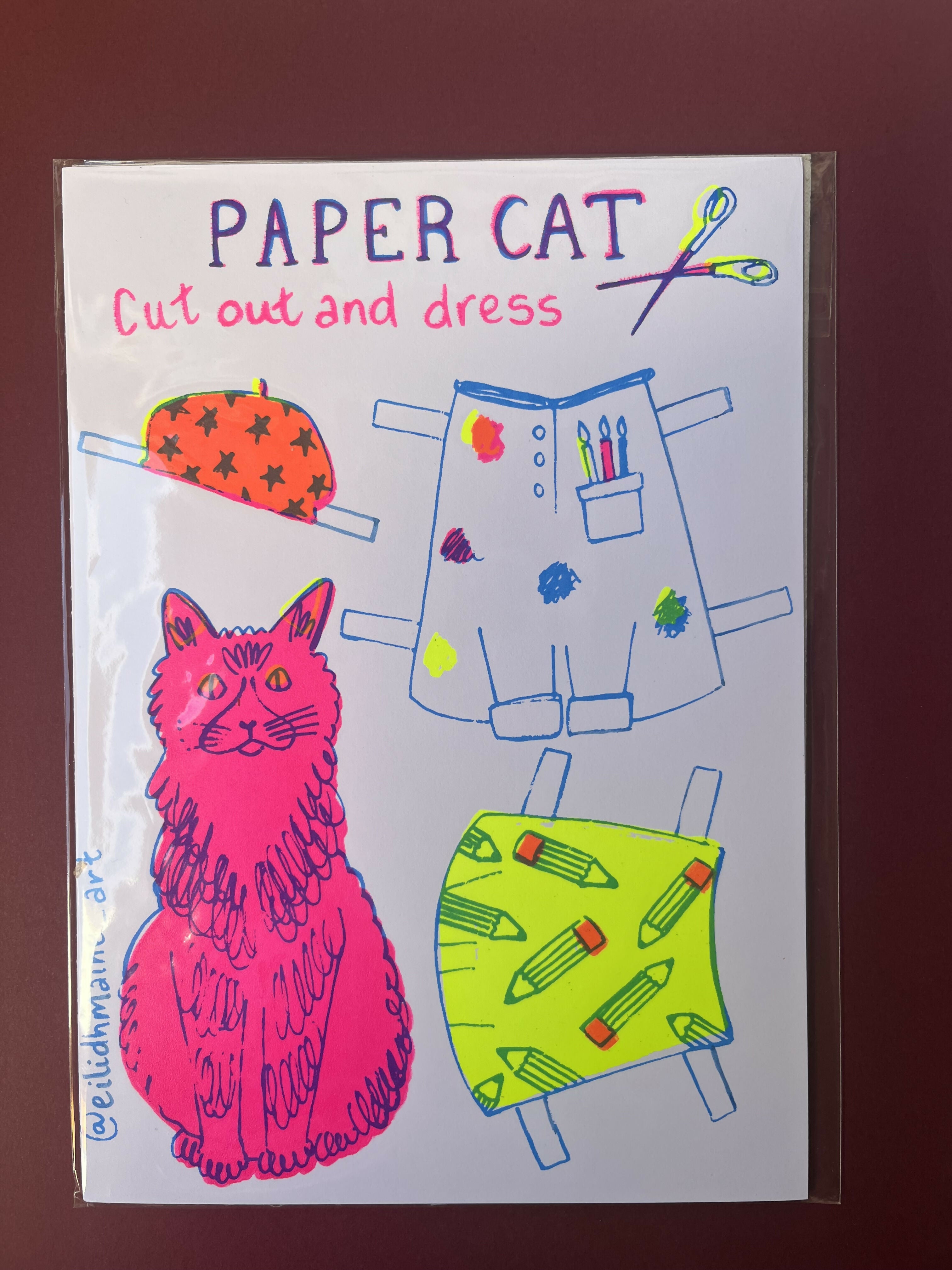Cut Out & Dress Pet - Art Cat