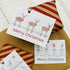 Set of 6 Christmas Seed Gift Tags - 'Friendly Reindeer' design