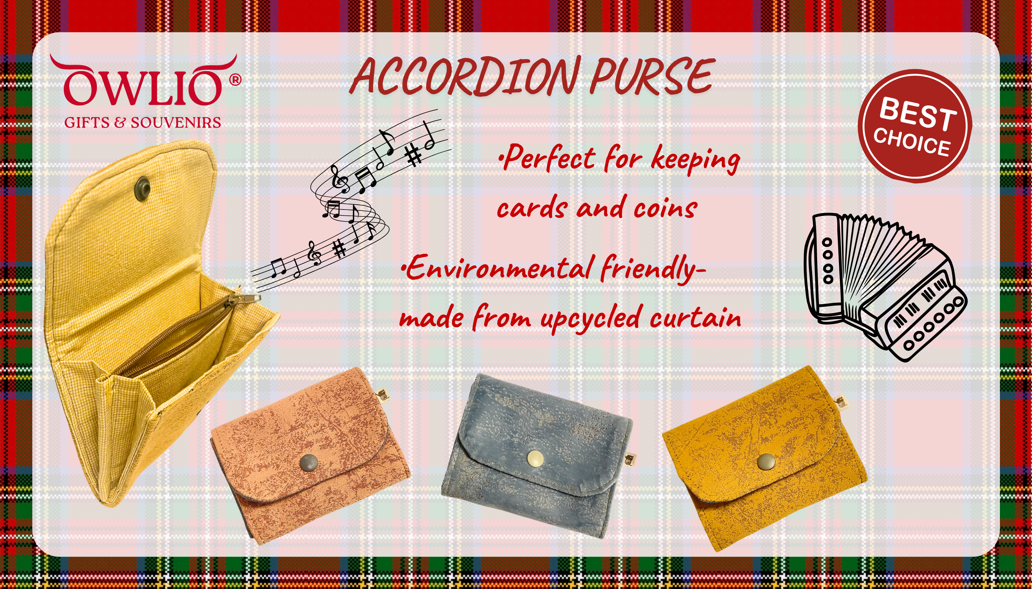 Handmade Accordion Purse