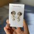 Crystal Embroidery Earrings with Ribbon Charm