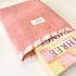 Smoky Pink Cherry Gingham Lining Book Sleeve