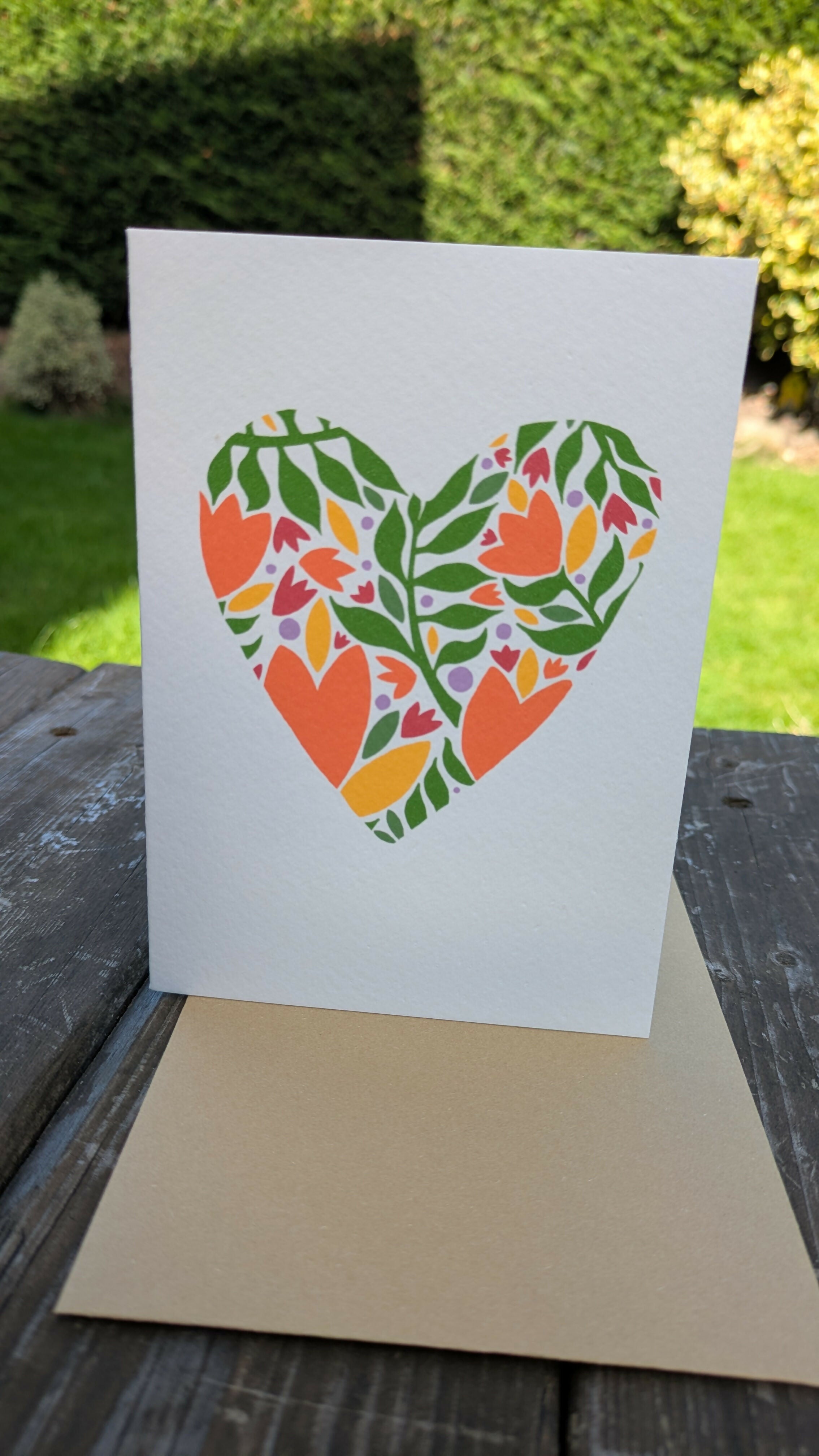 Floral Heart Greetings Card