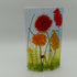 Fused Glass Orange and Red Flower Tealight