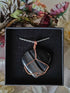 Botswana Agate Wire Wrapped Crystal Necklace on Sterling Silver Chain