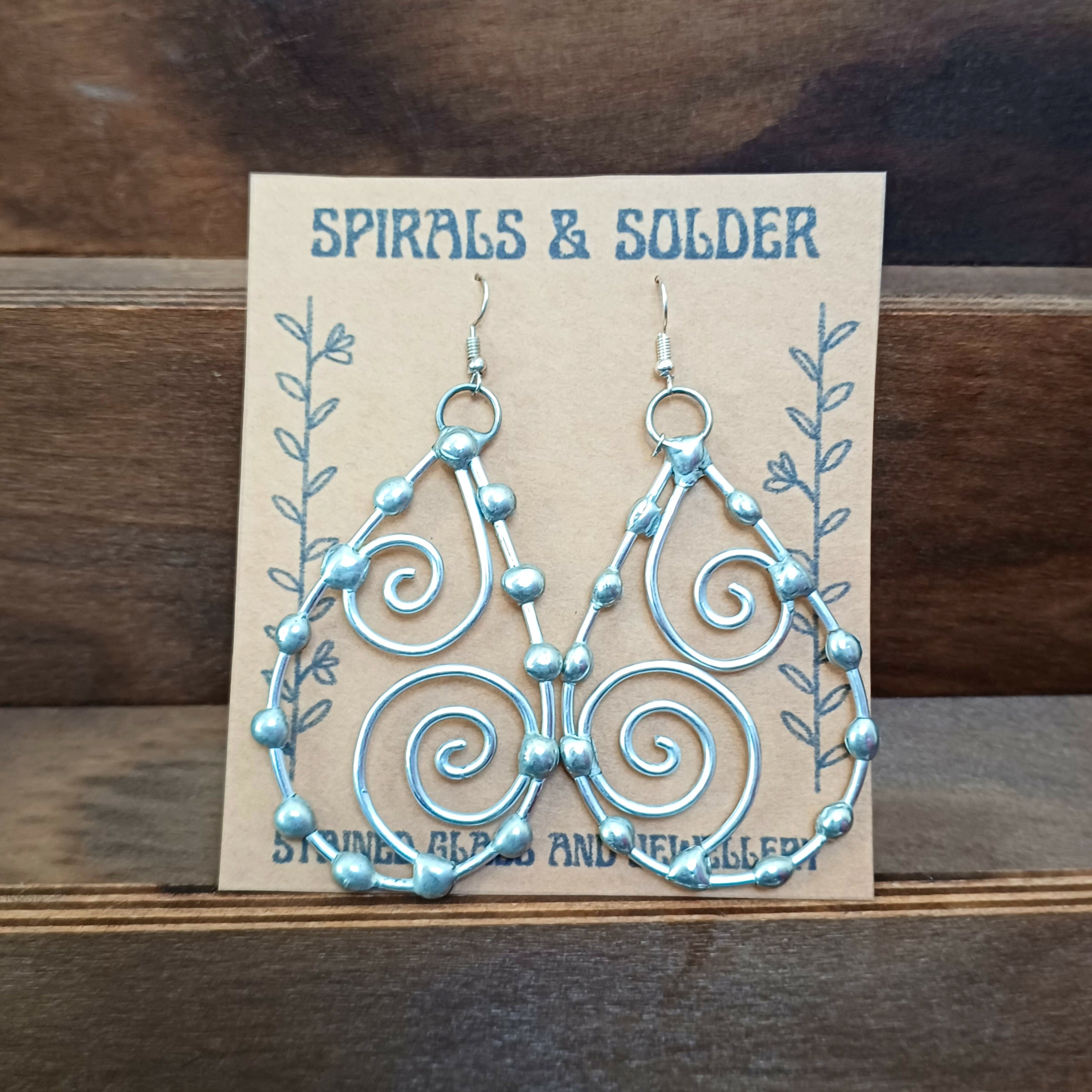 Teardrop Spiral Earrings