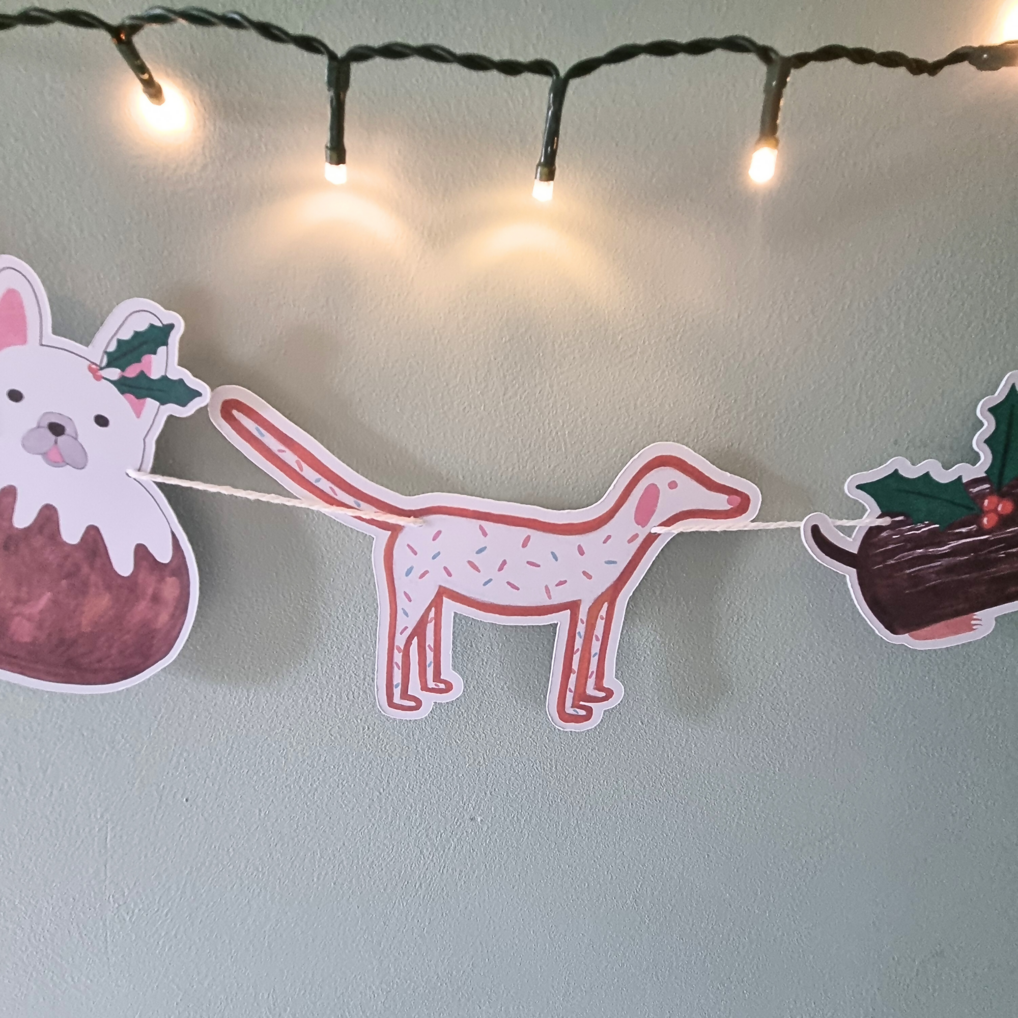 Dogs As Christmas Food Garland