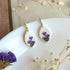 Purple Violet Flower Earrings