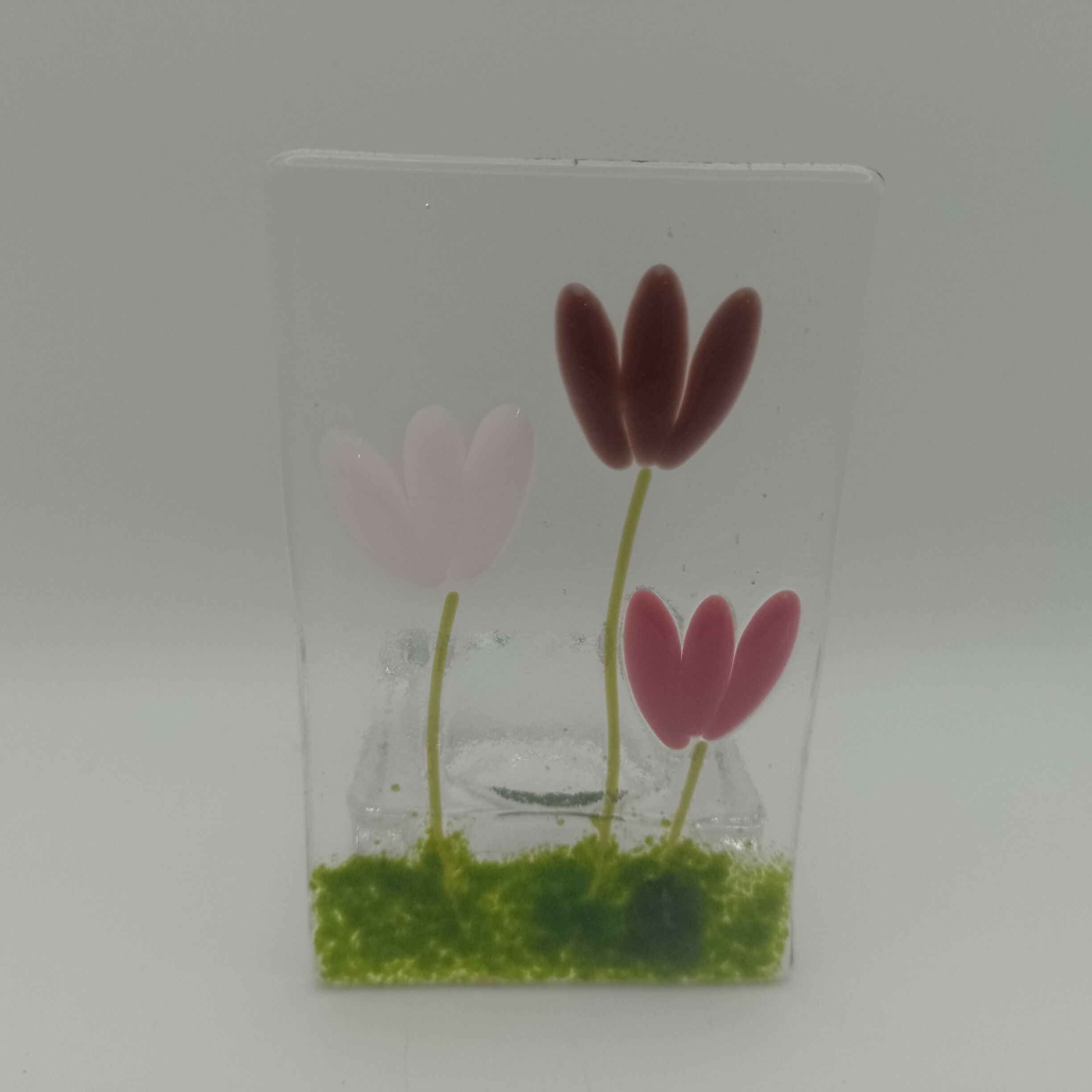 Fused Glass Tulip Tealight Holder
