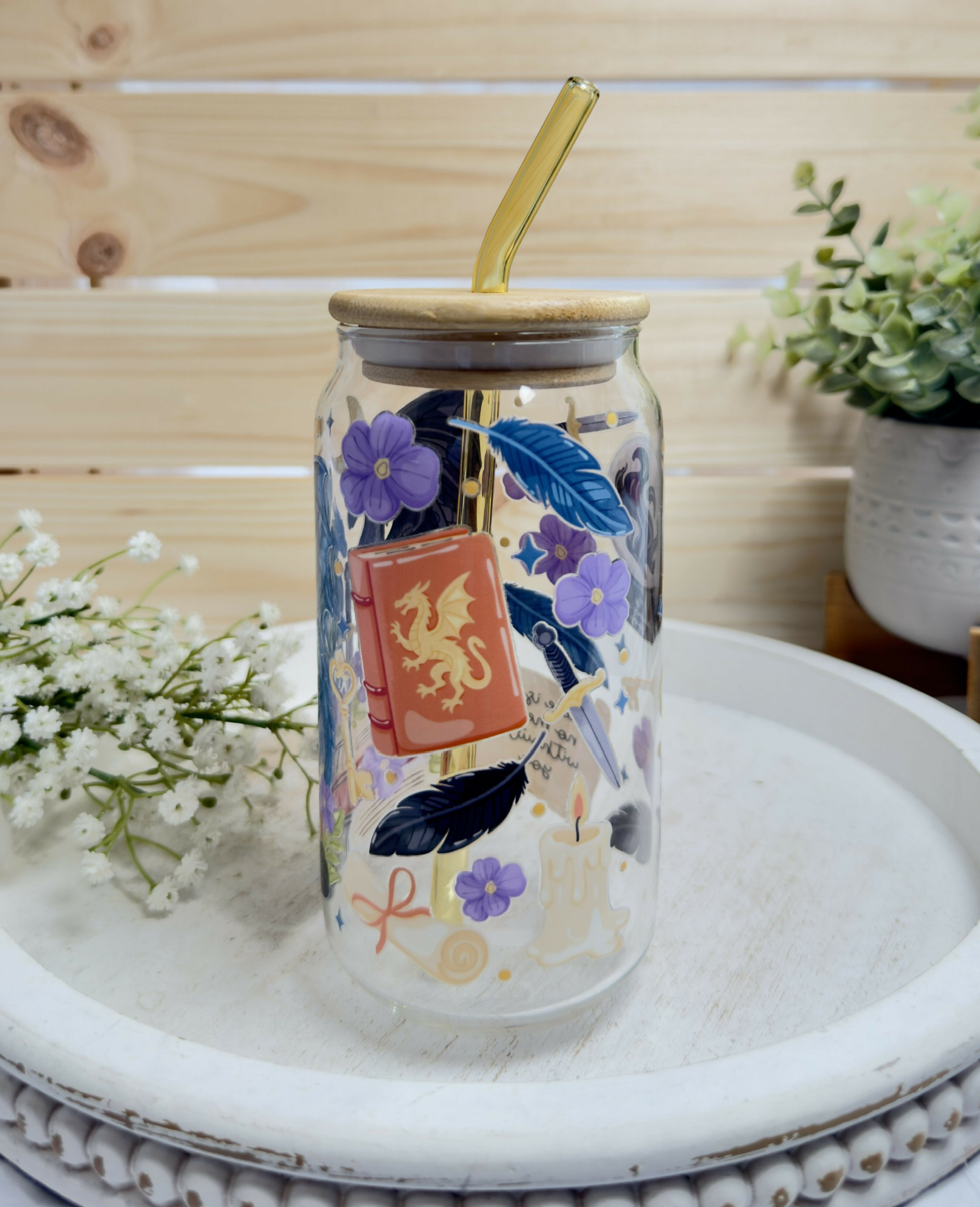 Glass Can Heart of Dragons Fantasy