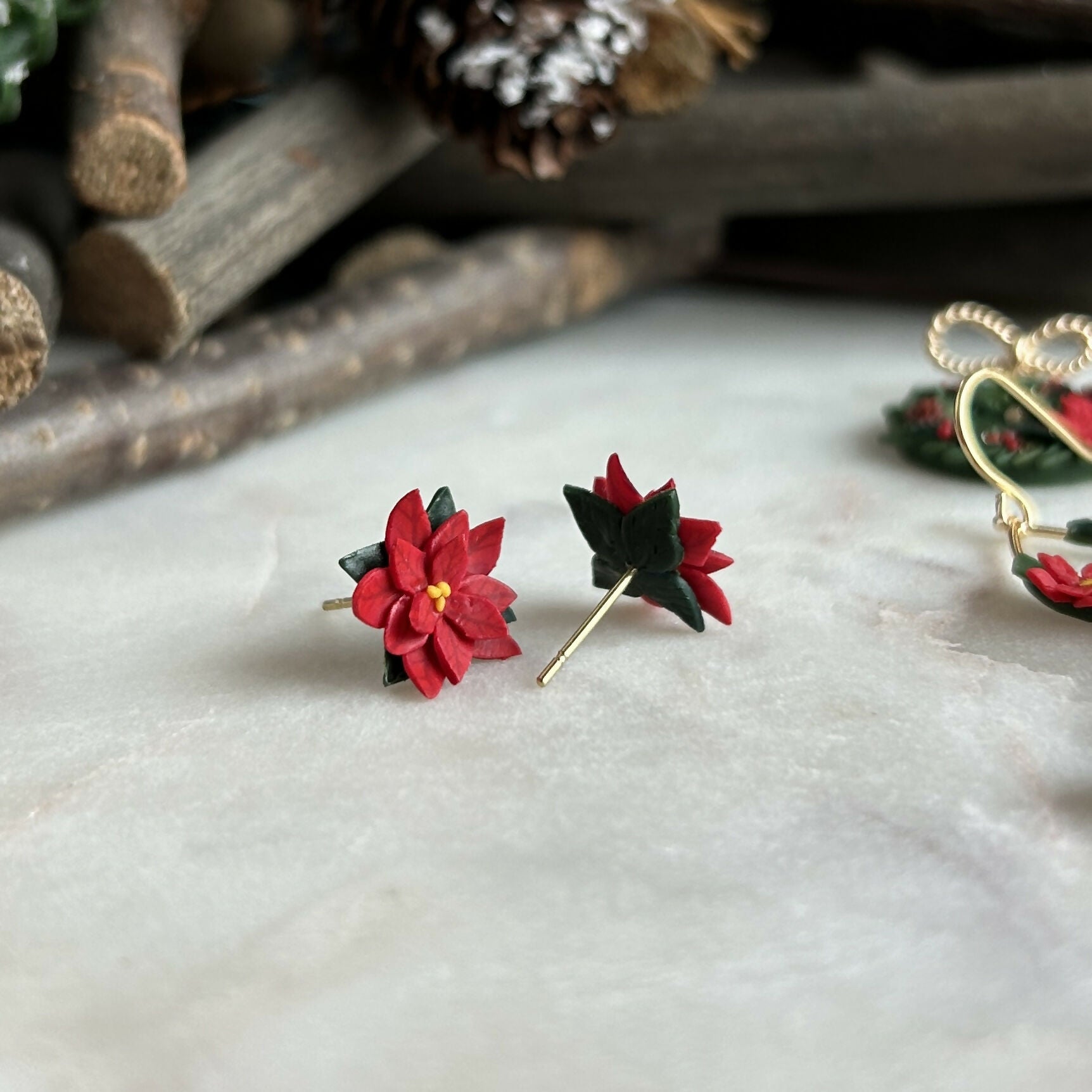 Christmas Flower Studs