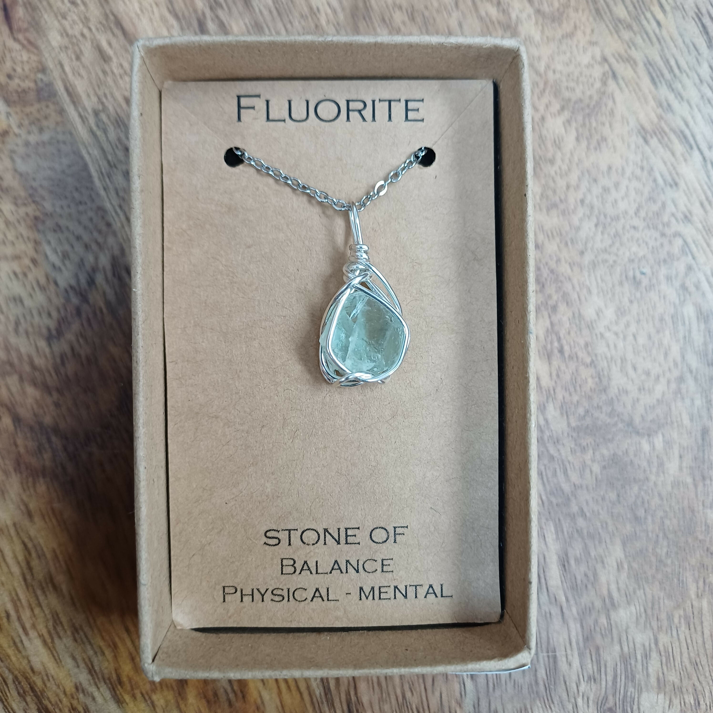 Fluorite Wire Wrapped Pendant