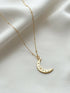 18K Gold Cresent Opal Moon Necklace