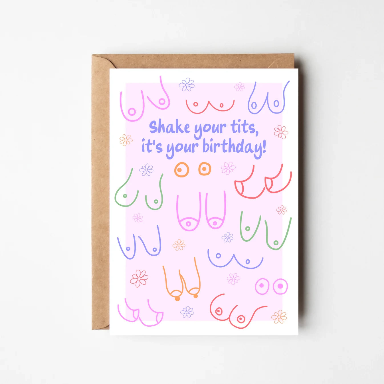 SHAKE YOUR TITS BIRTHDAY GREETINGS CARD