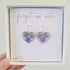 Forget Me Not Heart Earrings Gold Plated