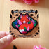 Fox & Foxgloves Hand Made Eco Wood Pin