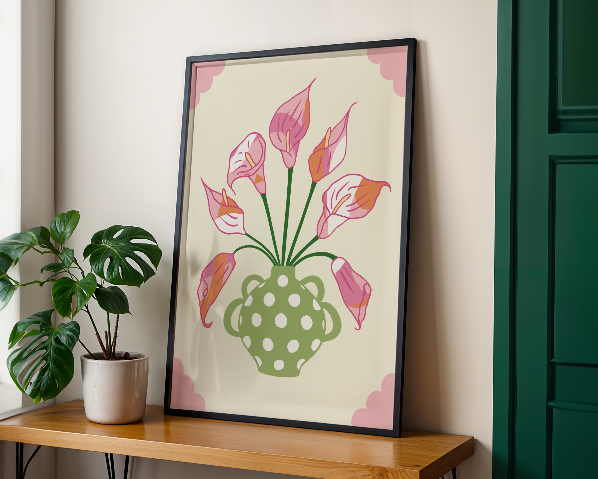 Calla Lilies Flower Vase Print