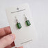Dark Green Rectangle Earrings