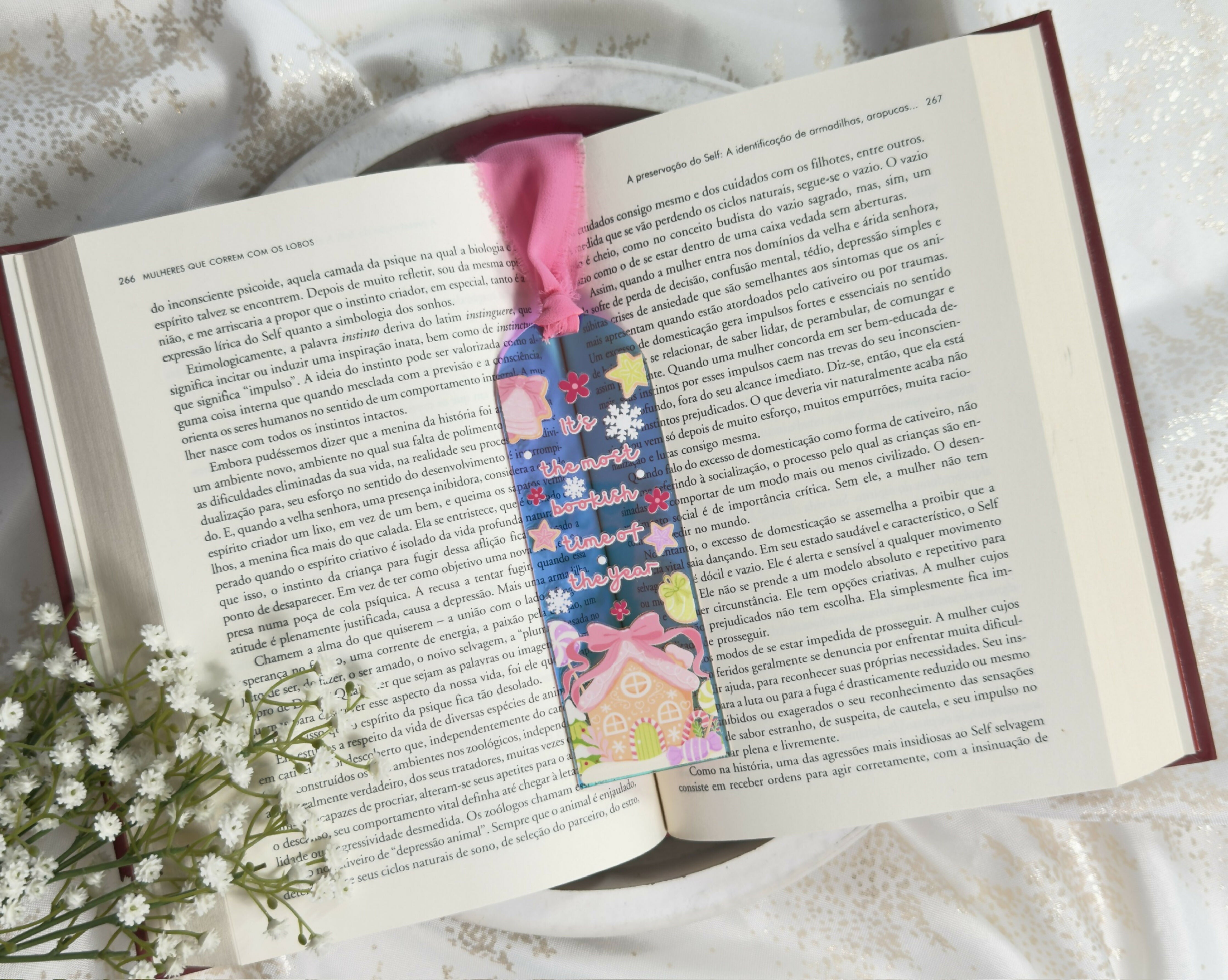 Iridescent Acrylic Bookmark Sweet Gingerbread House