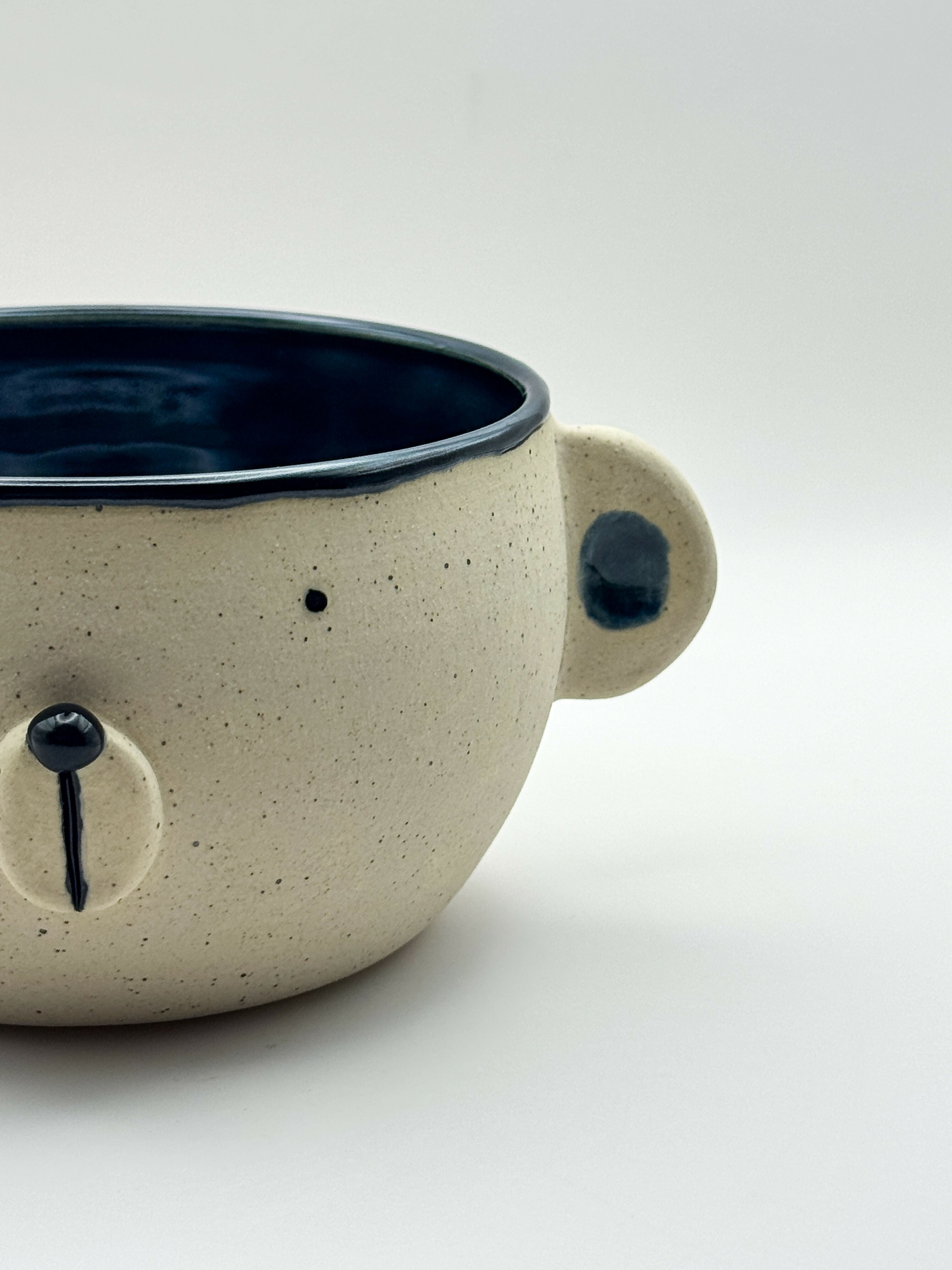 Handmade Light Bear Ceramic Bowl