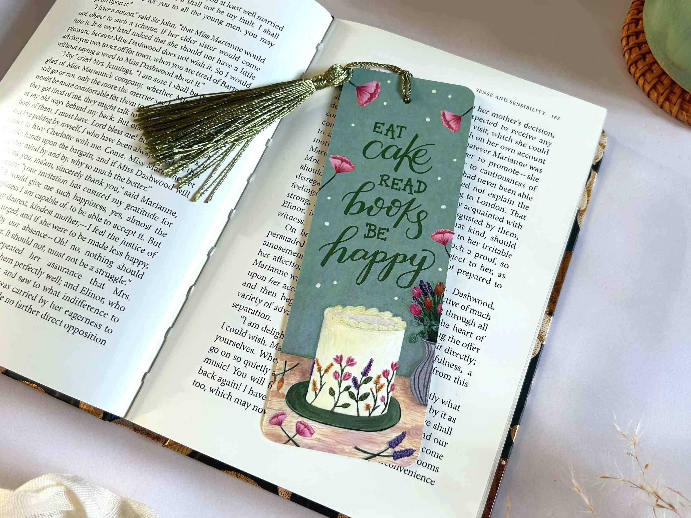 Cake Bookmark Green