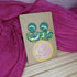Green Swirly Semi Circle Earrings