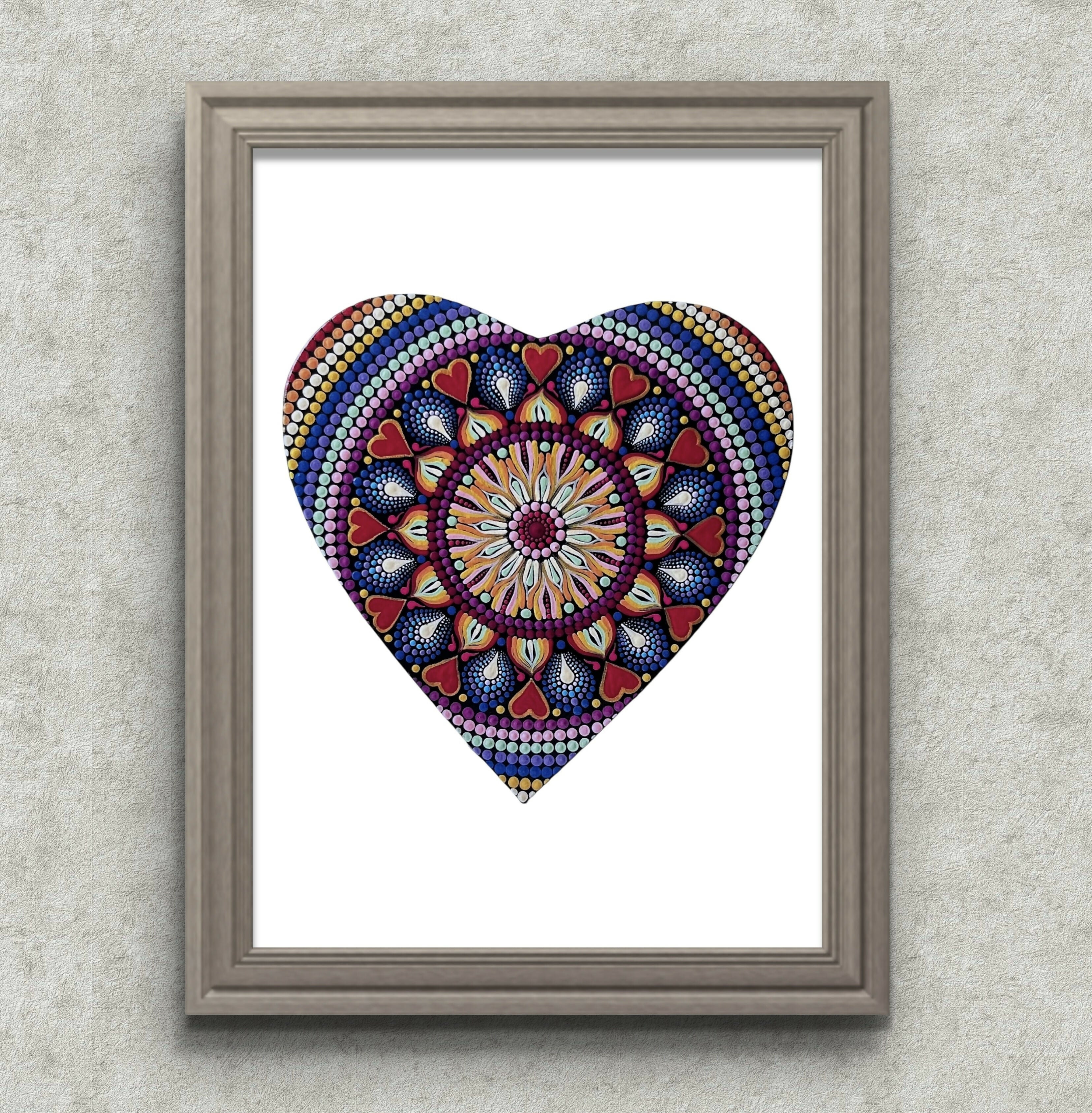 A4 Print - Heart Mandala