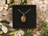 Tiger's Eye Wire Wrapped Crystal Necklace on Sterling Silver Chain
