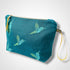 Turquoise Hummingbirds Linen Women’s Makeup Bag