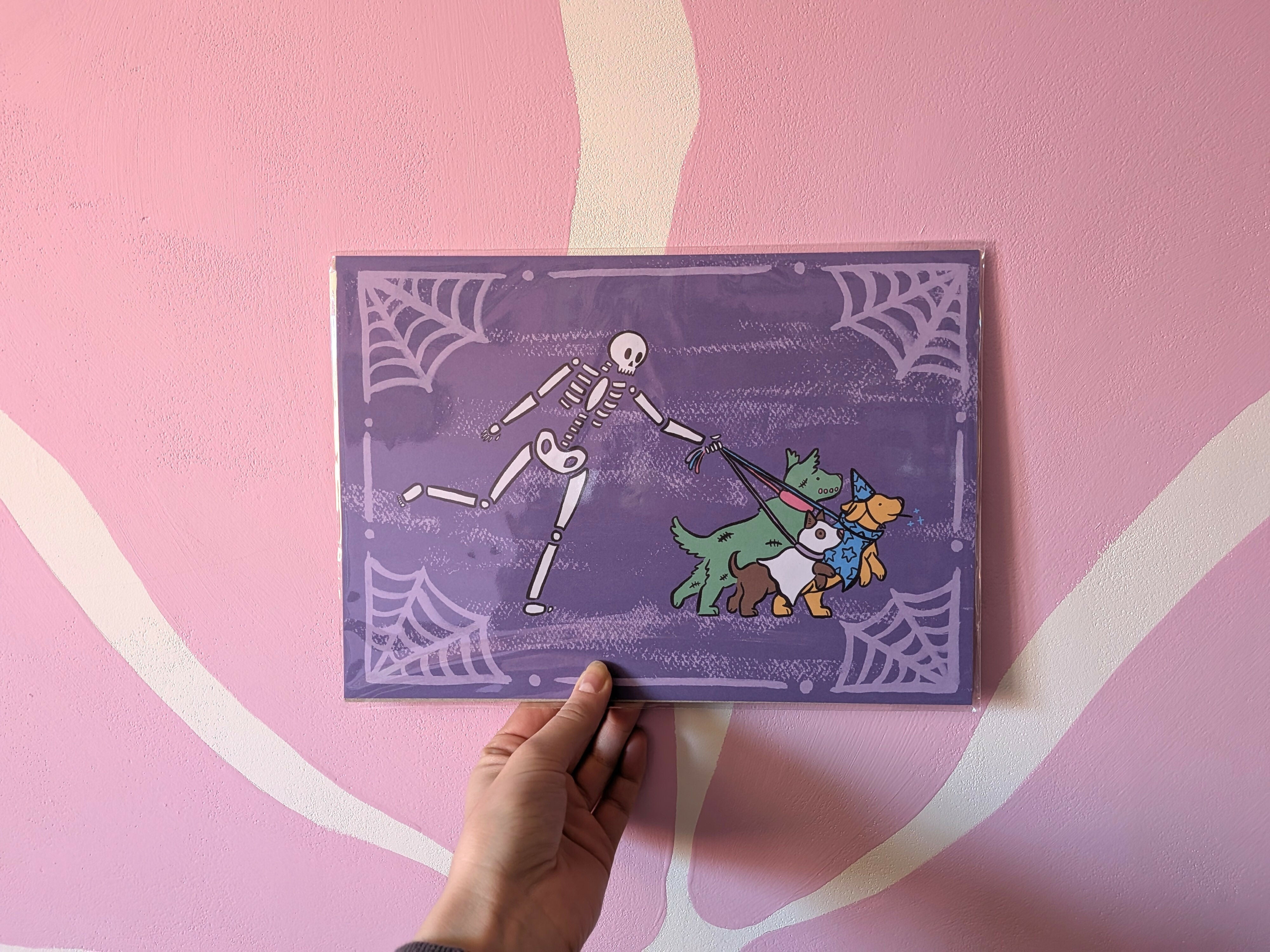 Spooky Dog Walk A4 Print