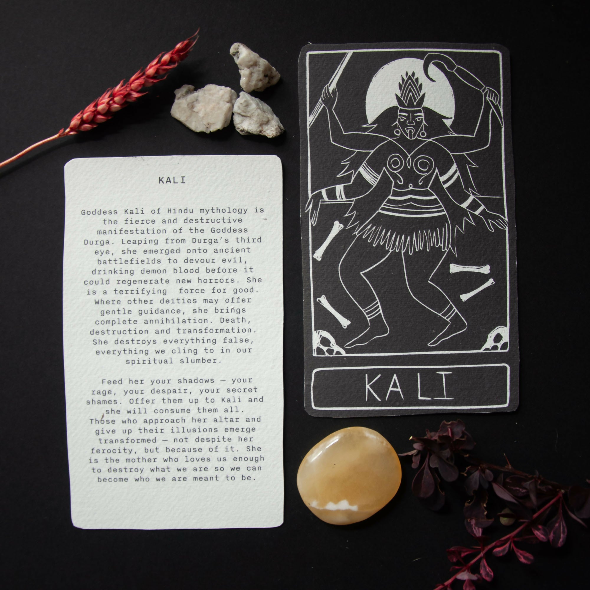 KALI GODDESS ALTAR CARD