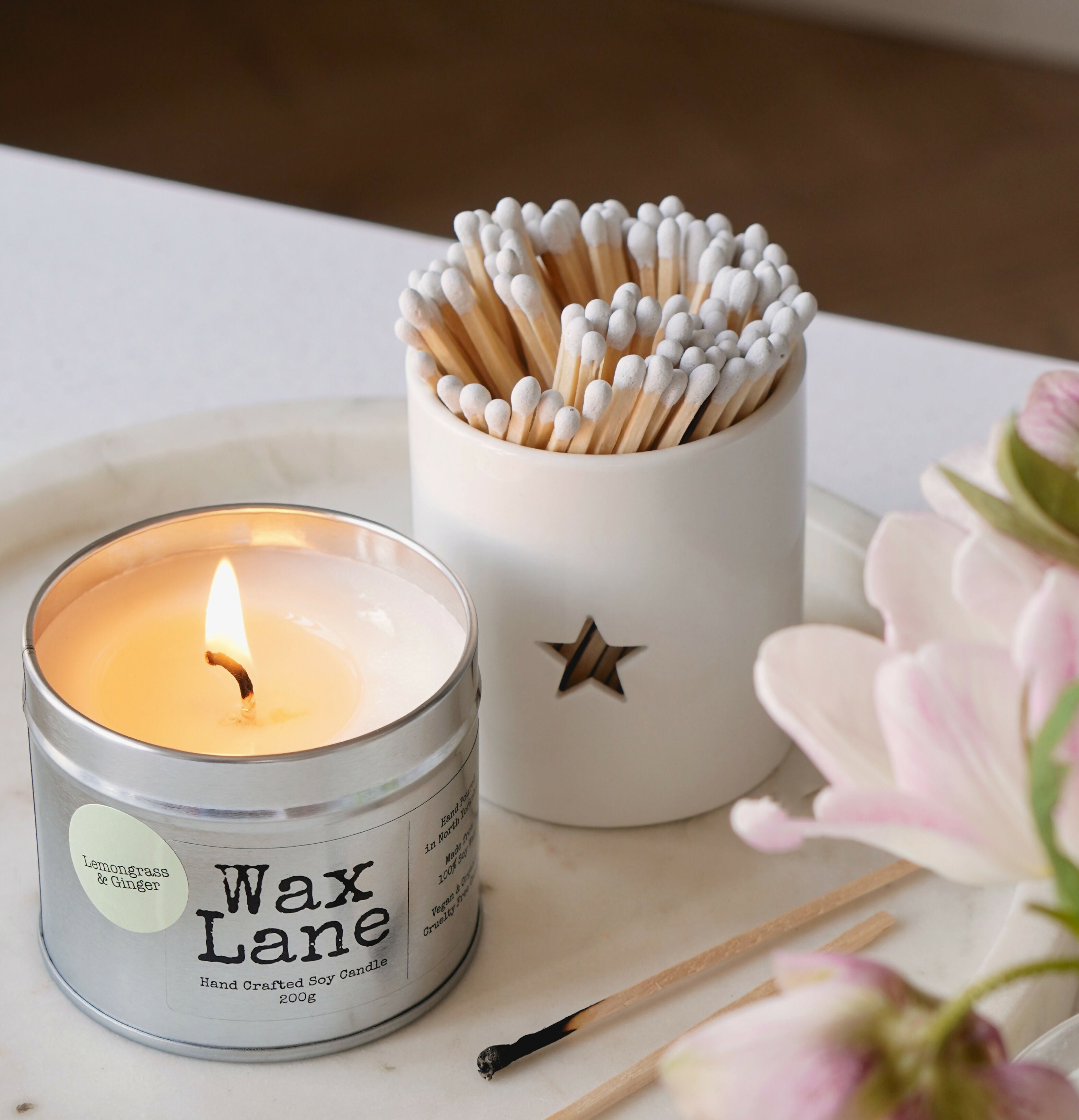Soy Wax Tin Candle - Lemongrass & Ginger