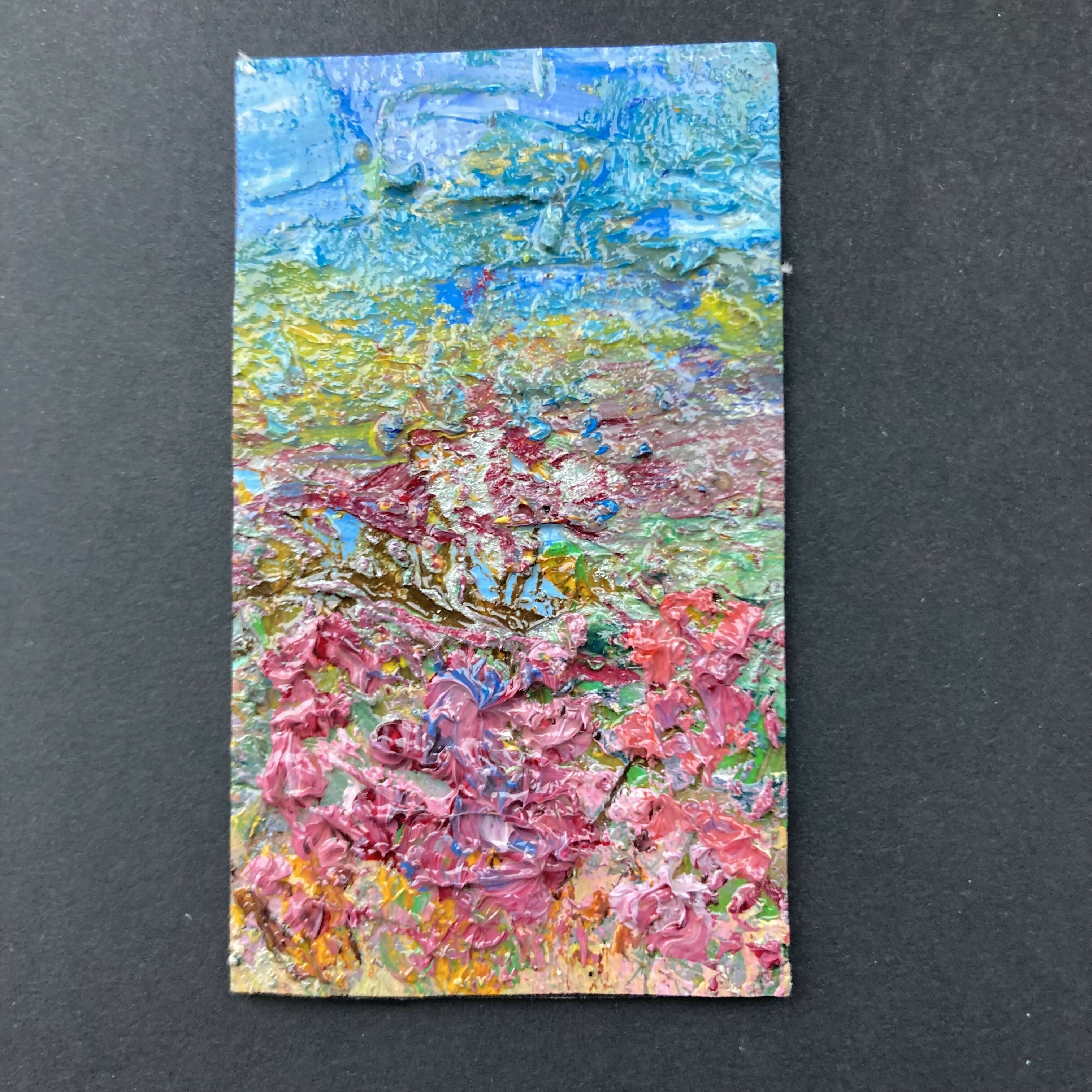 Heather On The Moors Oil Painting Mini Fridge Magnet