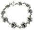 Sterling Silver Rose Link Bracelet
