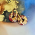 Handmade Autumn Colours Domed Circle Resin Charms On Chunky Hoops