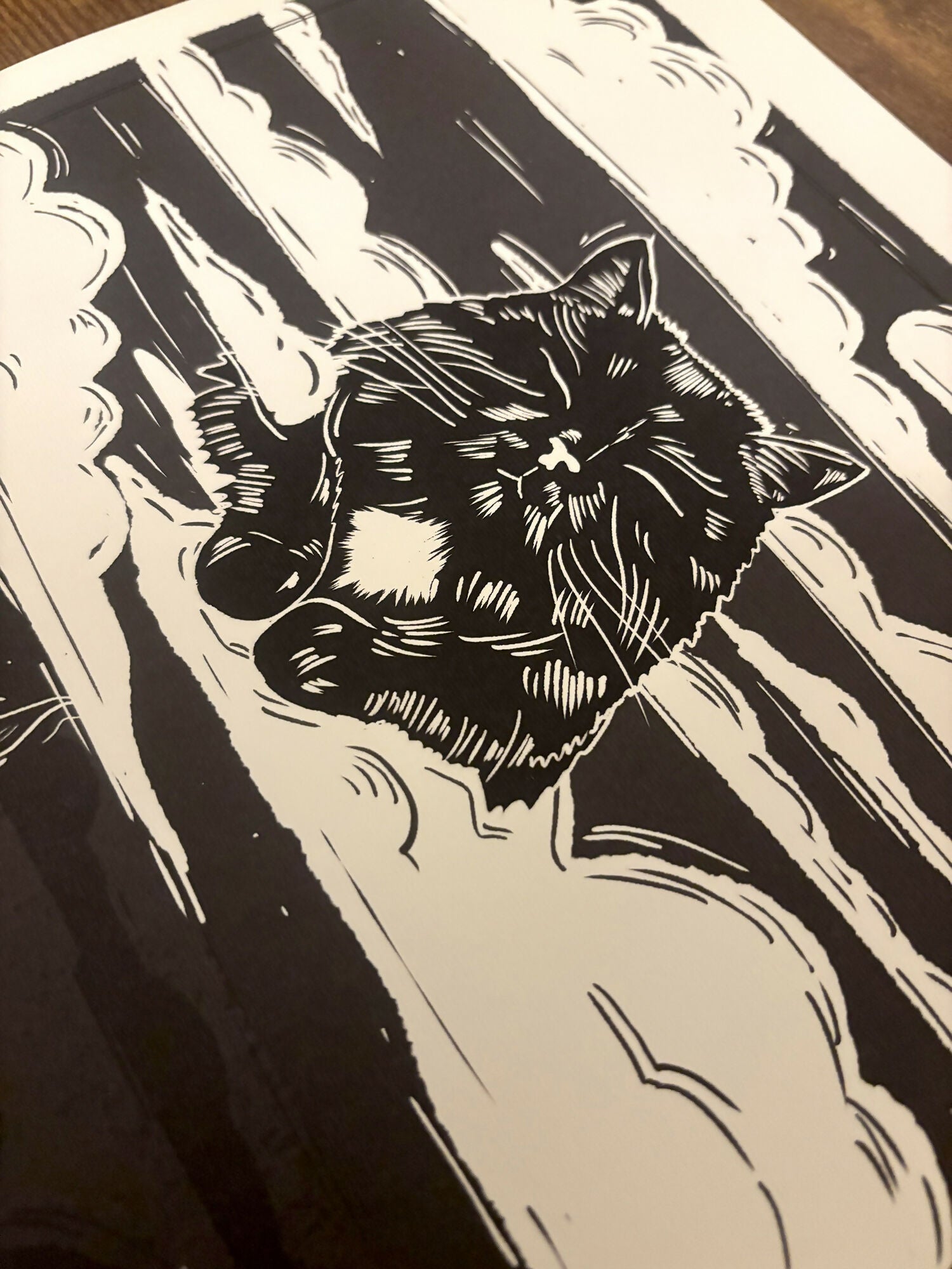 Omen of the Cats / Folklore Feline Art Print A3