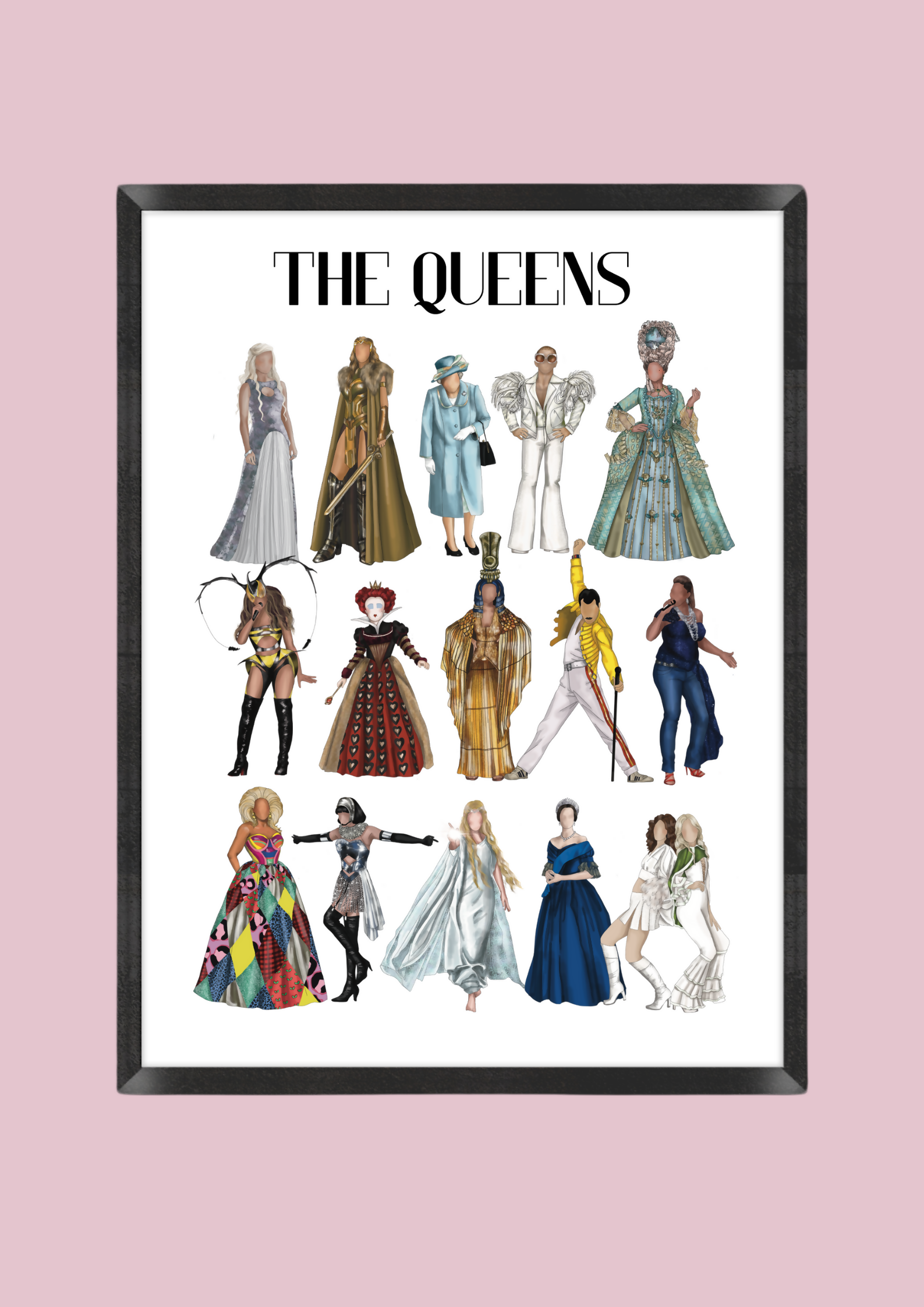 The Queens Illustration Print